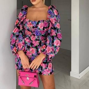 Zara NWT Floral Print Dress